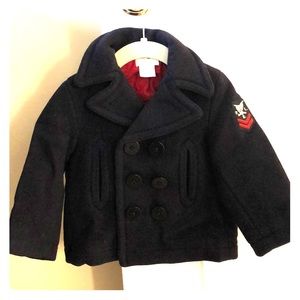Ralph Lauren Toddler Navy Wool Coat